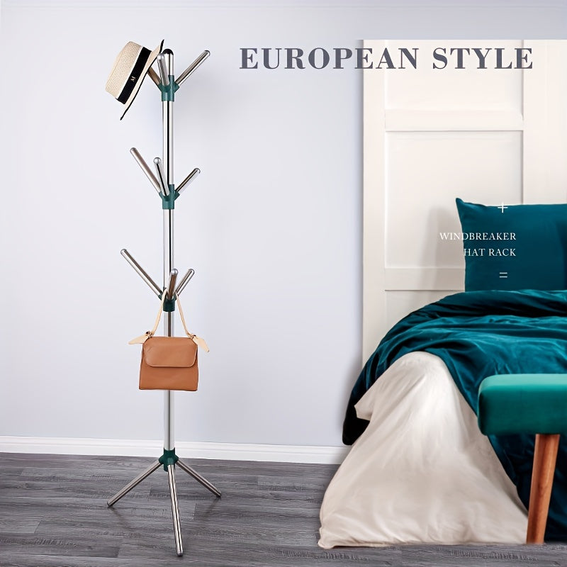 Stainless Steel Coat Rack Floor standing Clothes Hanger
