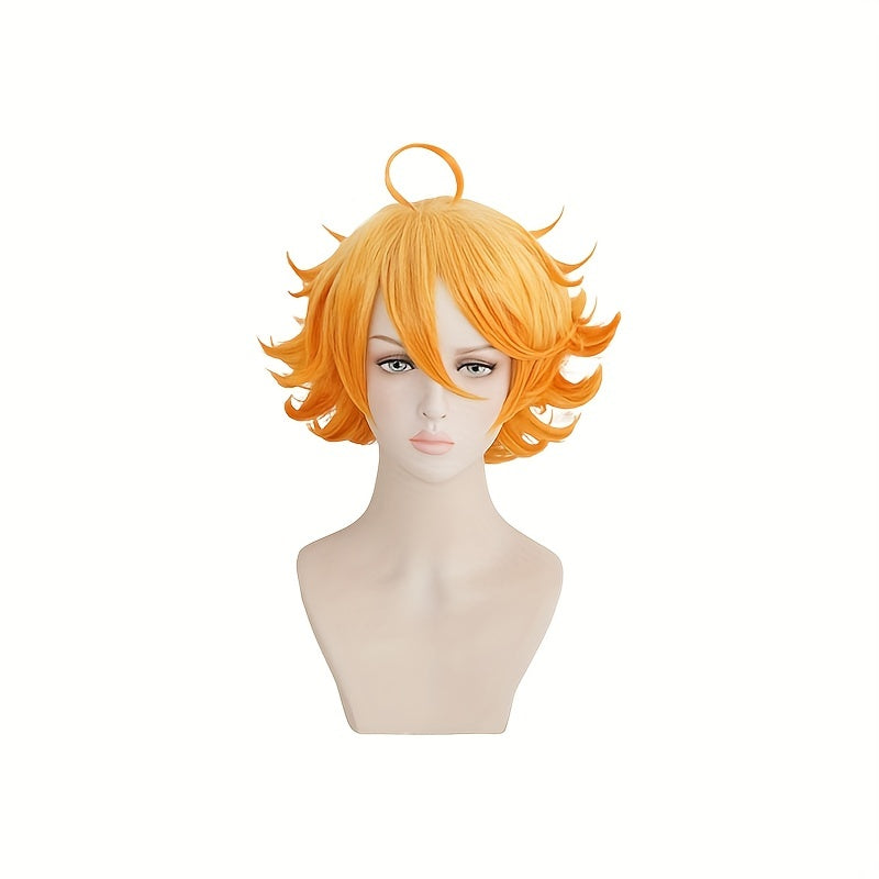 Men's Halloween Party Wig Golden Gradient Anime Cosplay Short Hair Wig