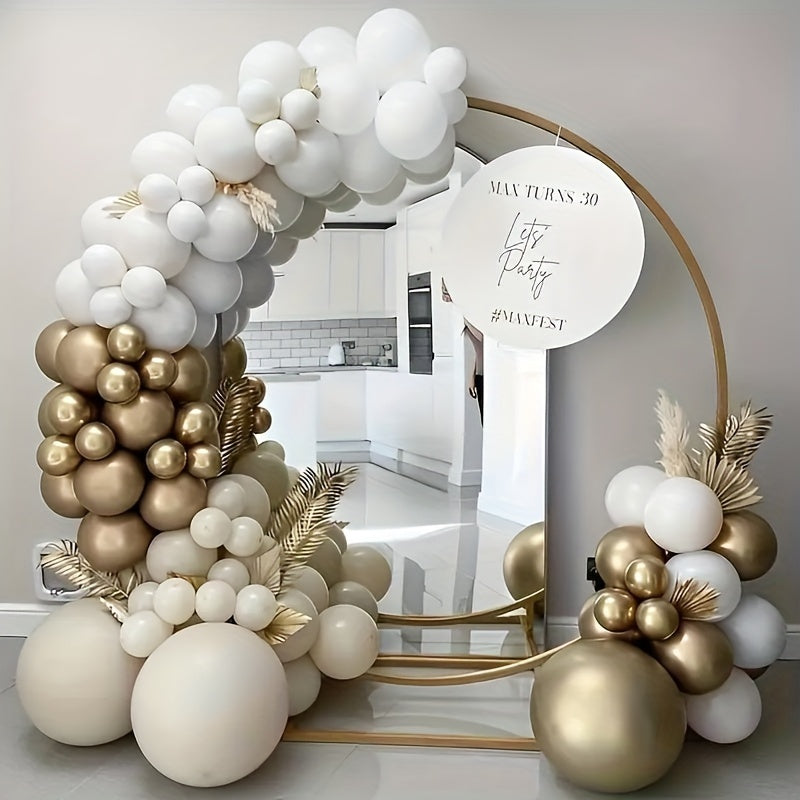 128pcs Golden Balloon Arch Garland Party Decorations