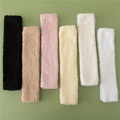 6 Pairs Fuzzy Leg Warmers Warm & Comfy Plush Socks Women's Stockings