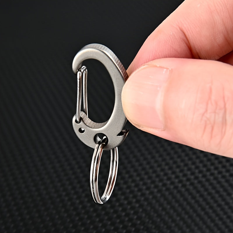 Mini Titanium Alloy Keychain Waist Hanging Hook Buckle Outdoor Camping Hiking