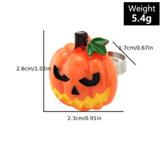 Halloween Pumpkin Candy Ghost Grim Reaper Ring Party Gift