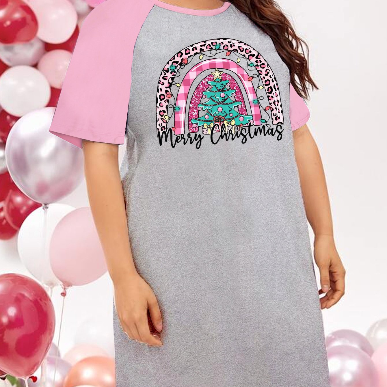 Christmas Nightdress Women's Tee Sleep Dress