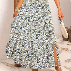 Boho Skirt Women's Floral Print A Line Skirt