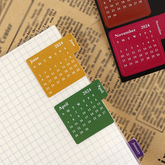 2pcs Annual Planner Sticker English Schedule Self-adhesive Notepad