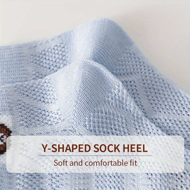 5 Pairs Boy's Mesh Breathable Ankle Socks for Outdoor Activities