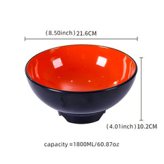1PC Ramen Bowl Anti-shatter Plastic Soup Bowl Large Capacity Noodle Bowl
