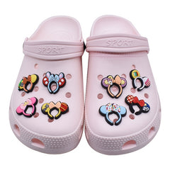 10pcs Headband Pattern Shoe Decorations Charms Clogs Slipper PVC Shoe Dec
