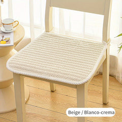 Stripe Pattern Chair Cushion Minimalist Style Four Seasons Corduroy Fabric