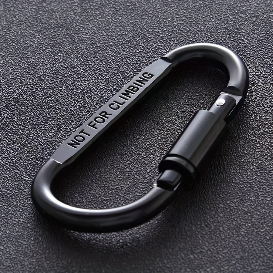4pcs D-shaped Carabiner Buckle Keychain for Camping Hiking Outdoor