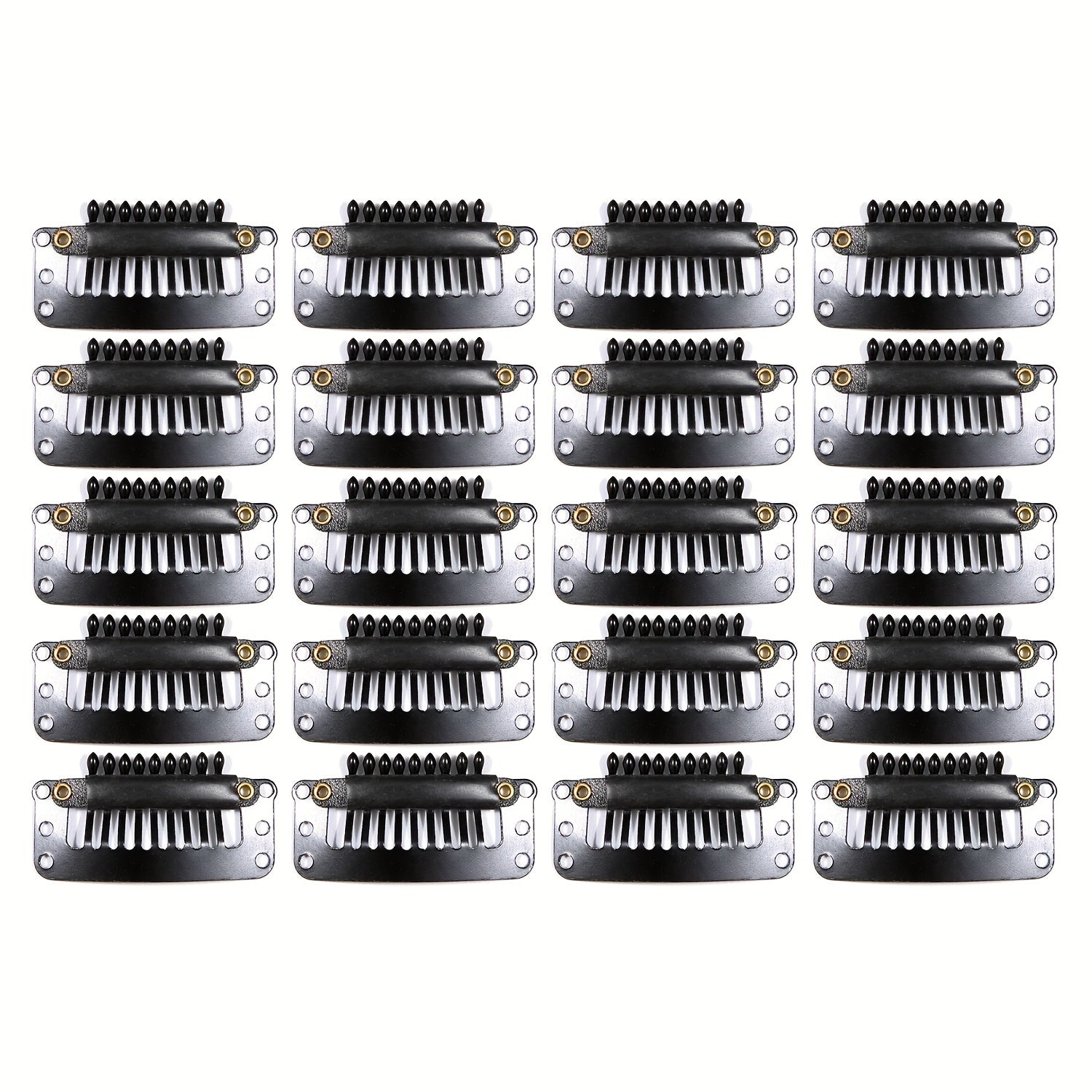 20Pcs Hairpin Hair Extension Wig Clips Metal Comb Closure Tool