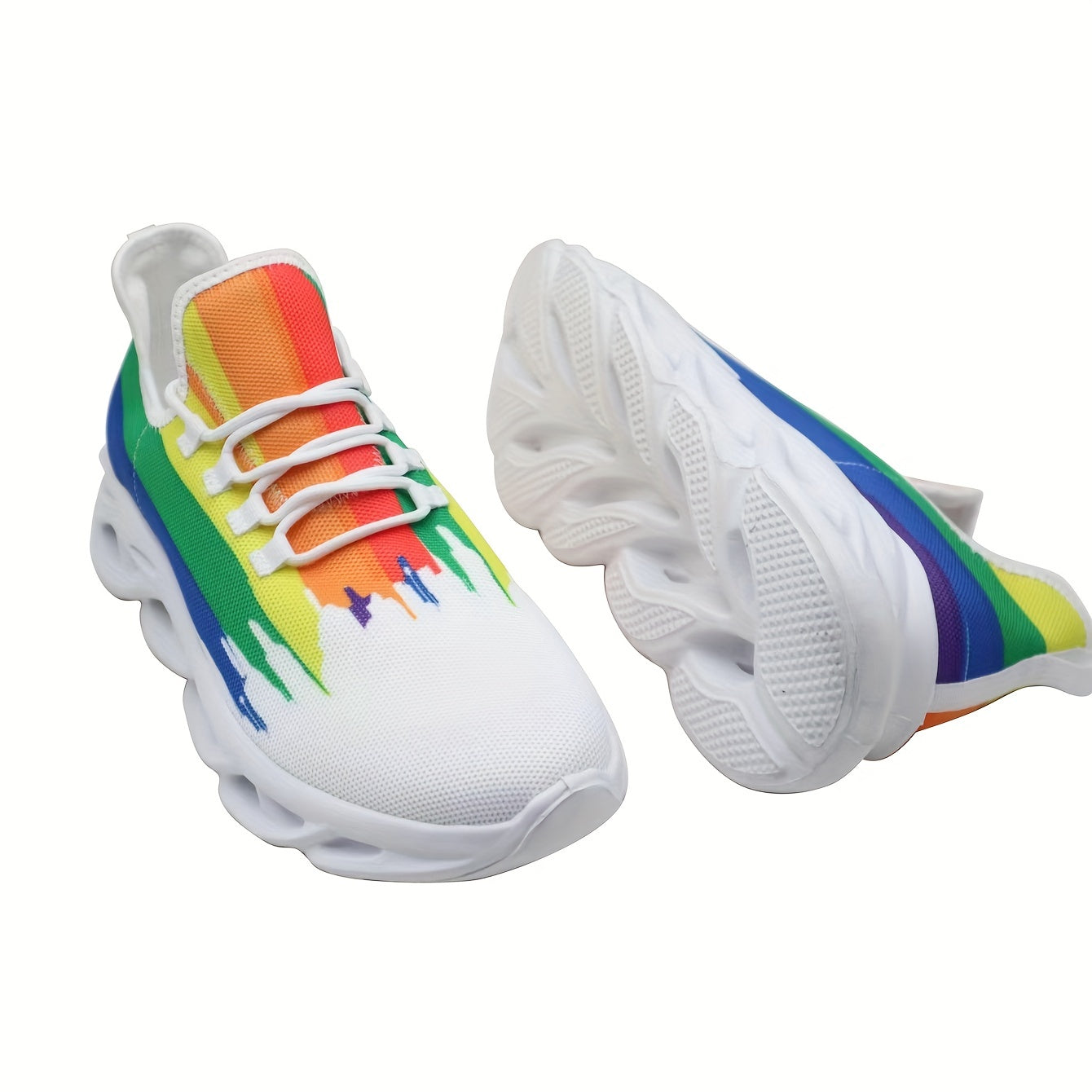 Men's Slip On Blade Sneakers Rainbow Athletic Shoes