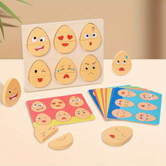 Wooden Expression Matching Game for Kids