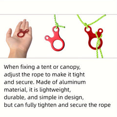 Windproof Rope Buckle Non slip Tightening Fast Knotting Tent Canopy Adjustment