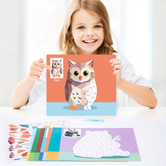 Kids DIY Sticker Puzzle Painting Book 3D Sticker Quiet Busy Sticker Toy