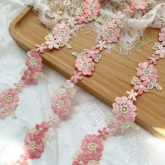 Water Soluble Lace Embroidery Lace 1 Yard DIY Handicraft Flowers Sewin