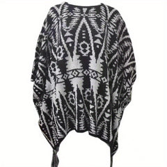 Boho Sunproof Tassel Cape Casual Outdoor Travel Shawl For Women