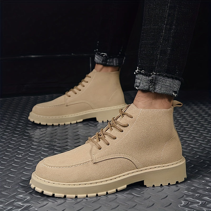 Men's Vintage High Top Lace Up Boots Casual Outdoor Walking Shoes