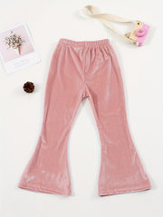 Baby Girls Velvet Trousers Flare Leg Pants Kids Clothes