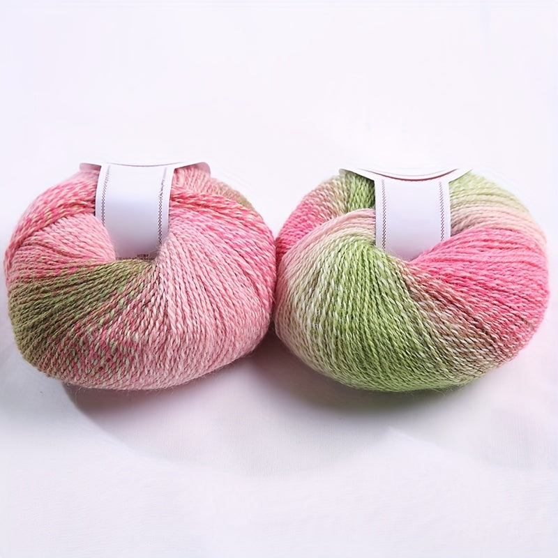 Rainbow Gradient Dyed Wool Yarn 1.7oz