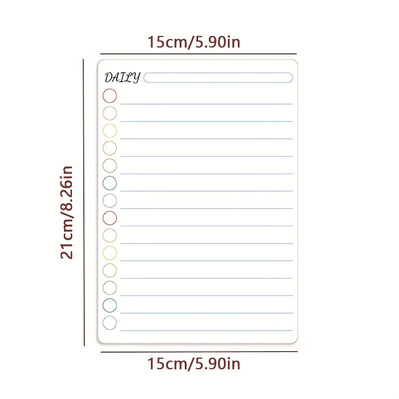 Dry Erase Fridge Magnetic Calendar PET Board | Refrigerator Magnetic Calendar