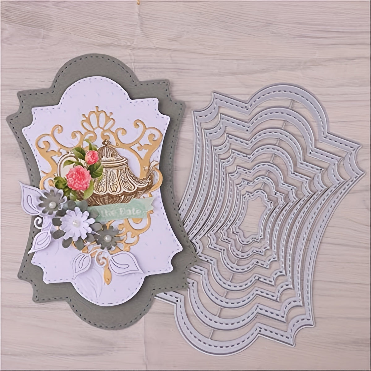 1pc Picture Frame Cutting Die DIY Metal Embossing Scrapbook Die