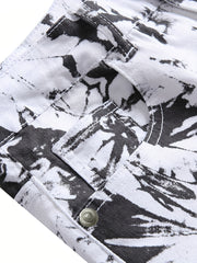 Men's Slim Fit Printed Jeans for All Seasons