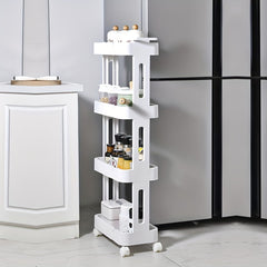 Floor Standing Storage Rack Kitchen Living Room Movable Small Cart