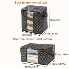 3pcs Non-woven Storage Bag Quilt Clothes Storage Bag Moving Luggage Packing Bag