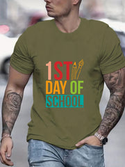 Back To School Men's Graphic Crew Neck Active T-shirt