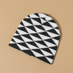 Men's Y2K Rhombus Woolen Knitted Hat