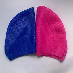2pcs Silicone Swimming Caps Long Hair 3D Ear Protection