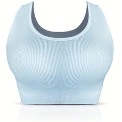 Plus Size Seamless Wireless Comfort Bra With Pads