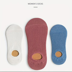 9 Pairs Ribbed Invisible Ankle Socks Women's Stockings