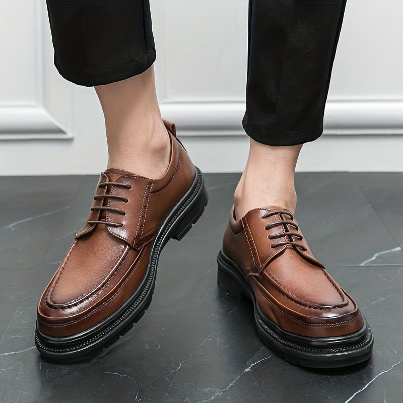 Men's Preppy Style Derby Lace Up Shoes - Business Formal Events