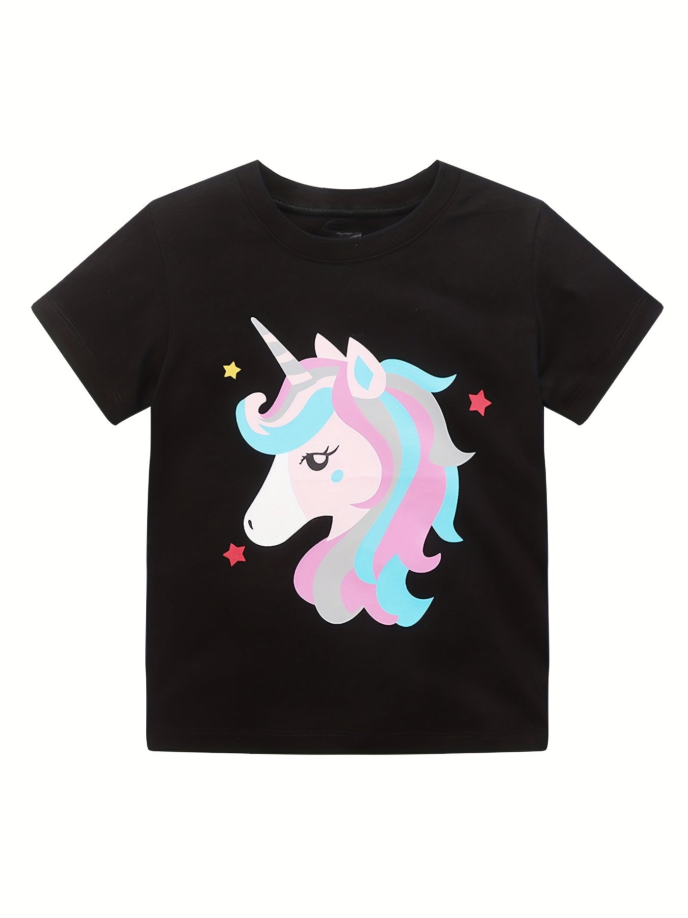 Cartoon Pony Print T Shirt for Kids - Comfy Summer Top