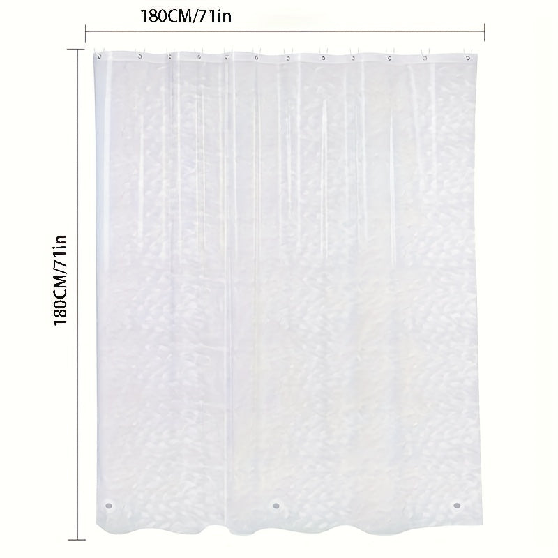 PEVA Clear Shower Curtain Waterproof 180x180cm