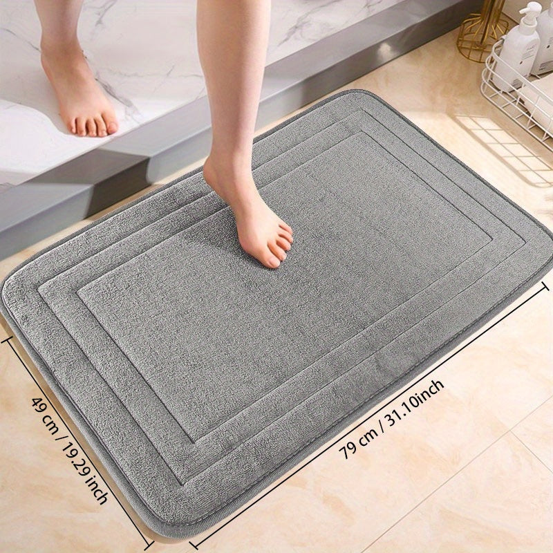 Non Slip Memory Foam Bath Rug Quick Dry Soft Comfortable Bathing