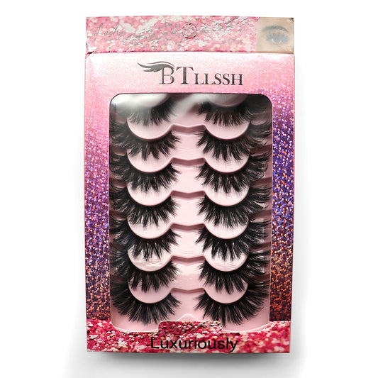 4 Pair Exaggerated Thick Curling False Eyelashes 17mm