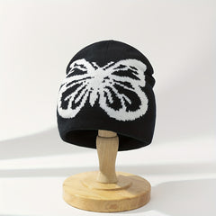 Men's Jacquard Butterfly Beanie Knitted Hat