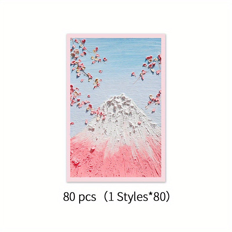 80pcs Painting Theme Sticky Notes To Do List Notepad