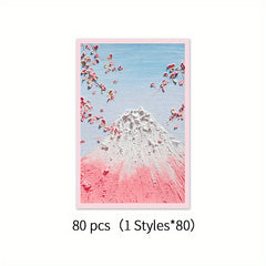 80pcs Painting Theme Sticky Notes To Do List Notepad