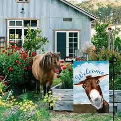 Funny Animal Donkey Garden Flag Farmhouse Decor