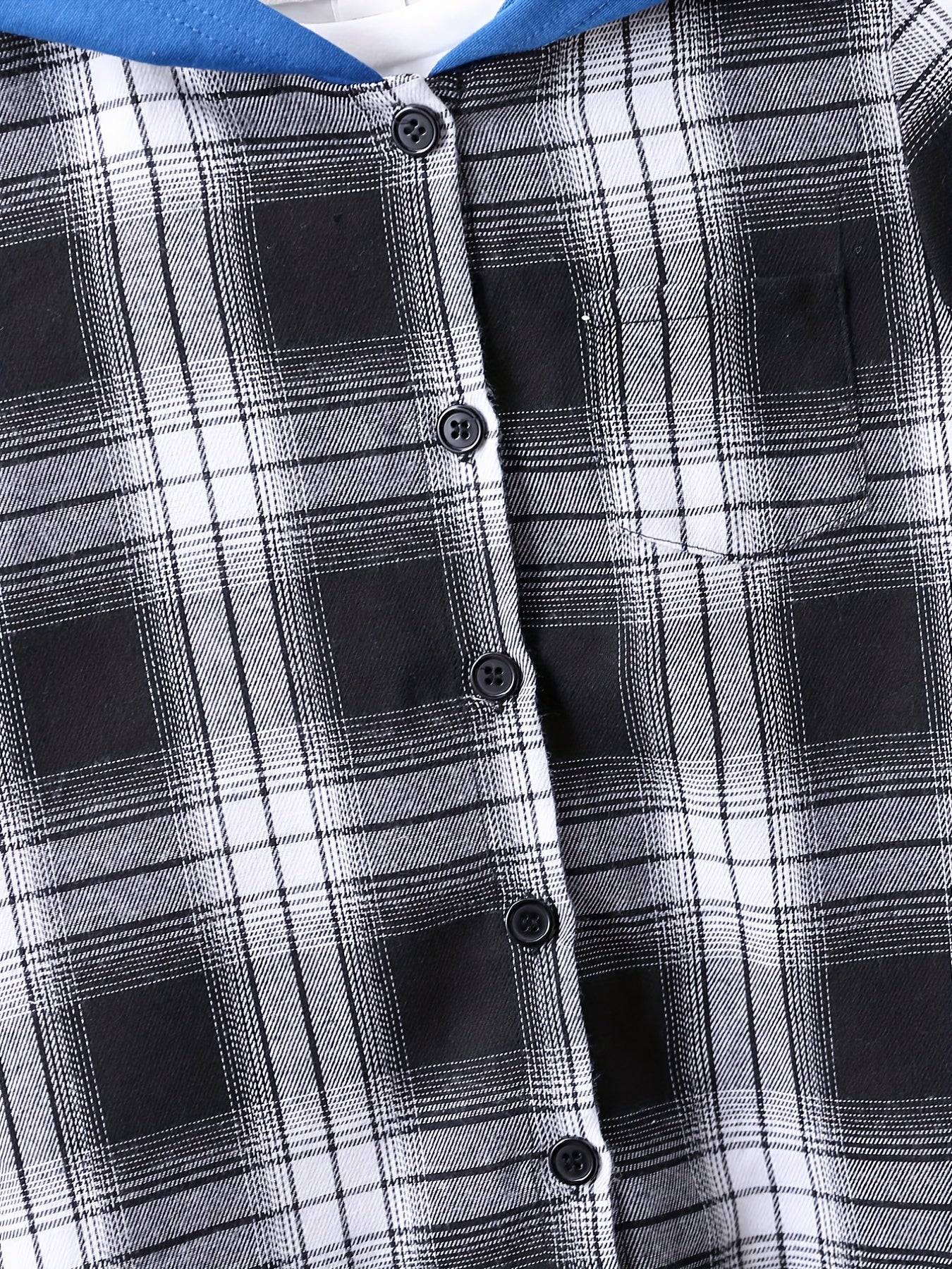 Boy's Plaid Hooded Shirt & Sweatpants Set for Spring Fall