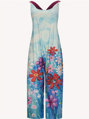 Floral Wide Leg Jumpsuit Spring & Summer Women's Clothing