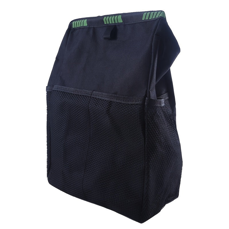 Car Trash Bag With Mesh Pockets Waterproof Storage Bag