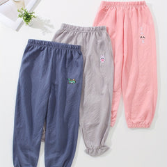 3pcs Toddler Girls Cartoon Animal Jogger Pants Elastic Waist