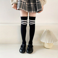 Girls Rainbow Over Knee Socks, Breathable Sport Socks
