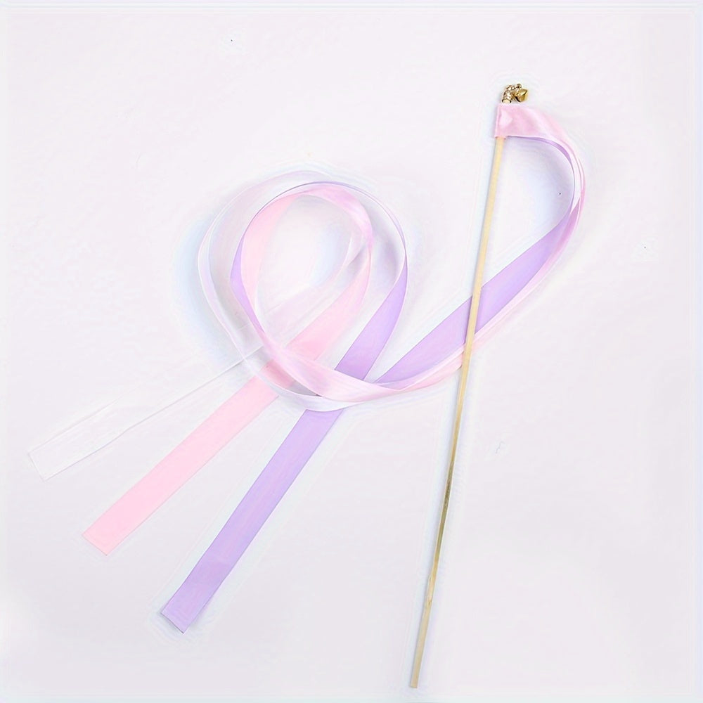 6pcs Colorful Ribbon Fairy Stick Pastel Ribbon Wedding Decoration