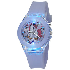Girls Unicorn Quartz Watch With Silicone Band Gift For Kids